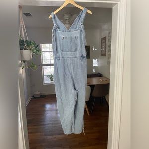 Lucy and Yak denim tie overalls